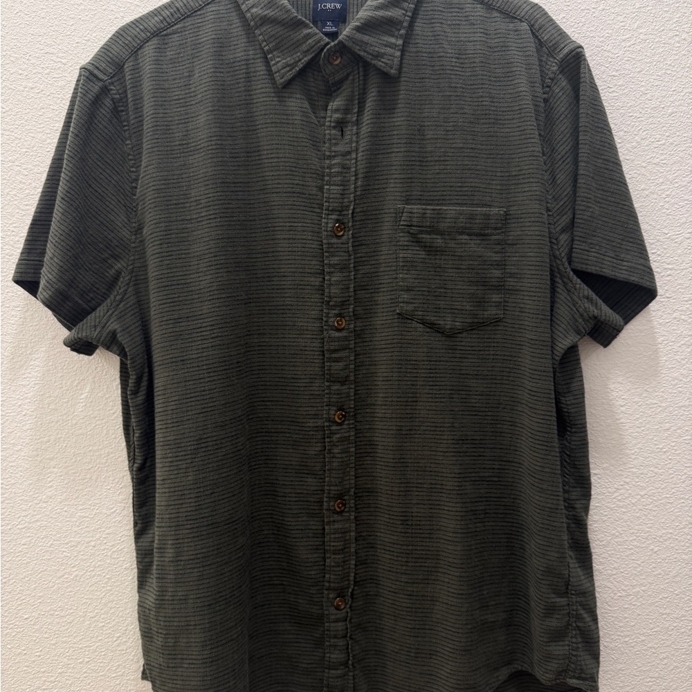J. Crew Men's Olive Button Down Shirt